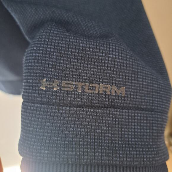 Under Armour Storm Sweater Fleece 1/4 Zip Blue/Black Pullover Men's XL - Picture 4 of 6